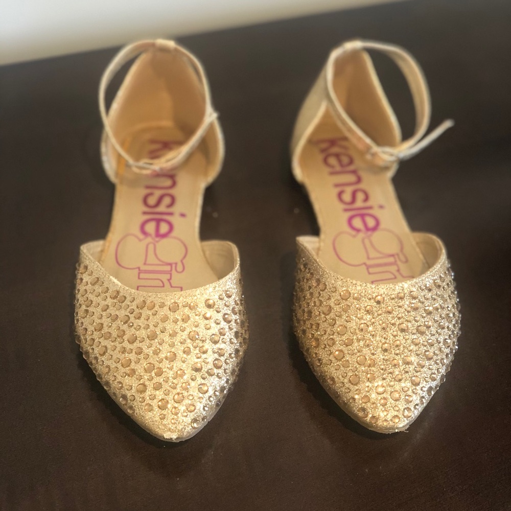 KENSIE GIRL Gold “Ballerina” Shoes